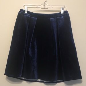Worthington blue velvet skirt